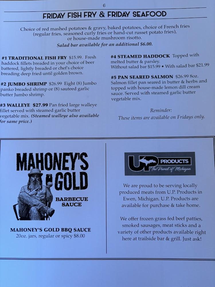 Trailside Bar & Grill Menu image 1